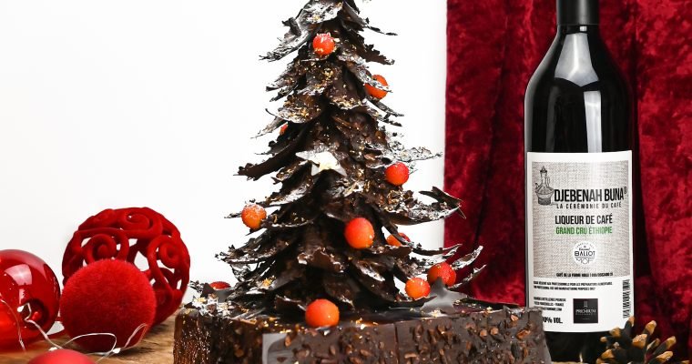 Entremets de noël à la Liqueur de Café Djebenah Buna® – Cimes enneigées